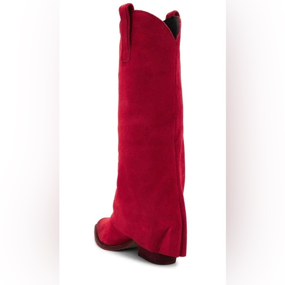Steve Madden Red Heeled Boots - Picture 2 of 5